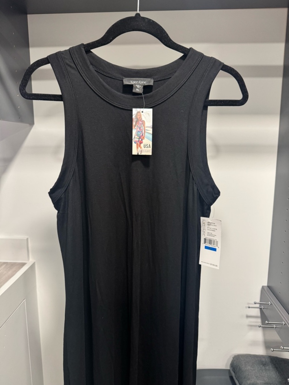 Karen Kane Black Sleeveless Tank Dress